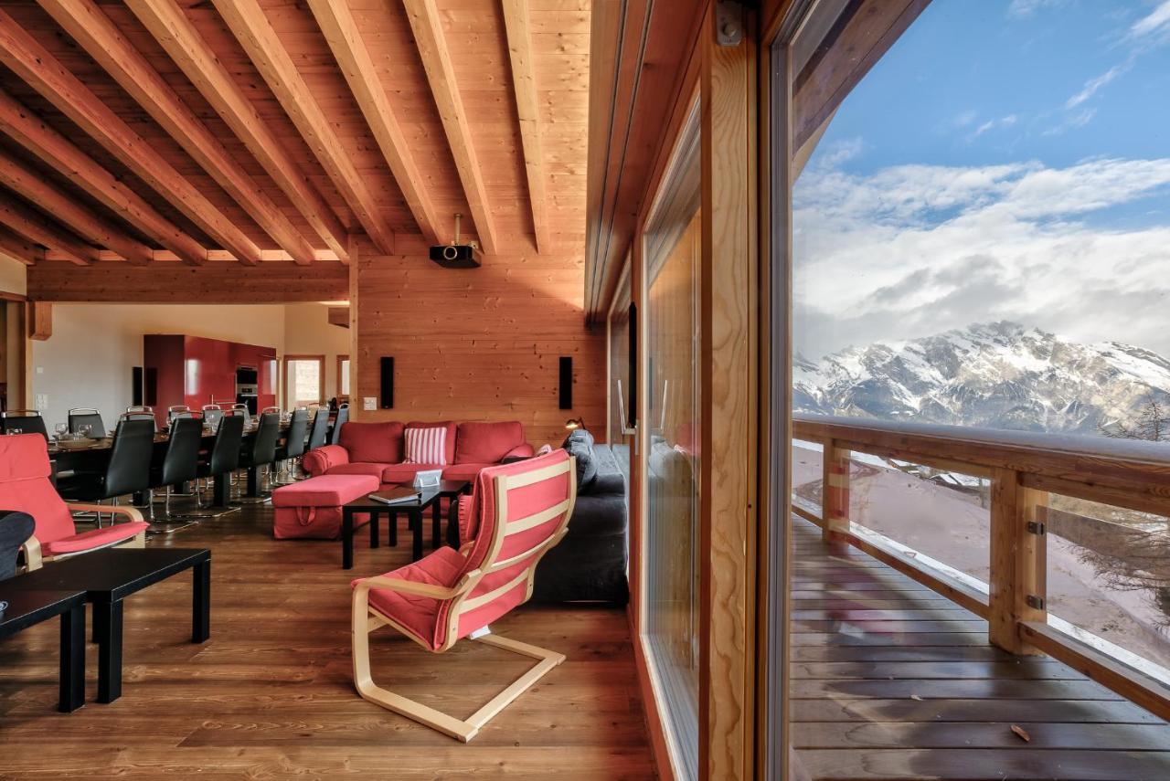 Chalet Flocon De Neige - Jacuzzi - Sauna La Tzoumaz Luaran gambar