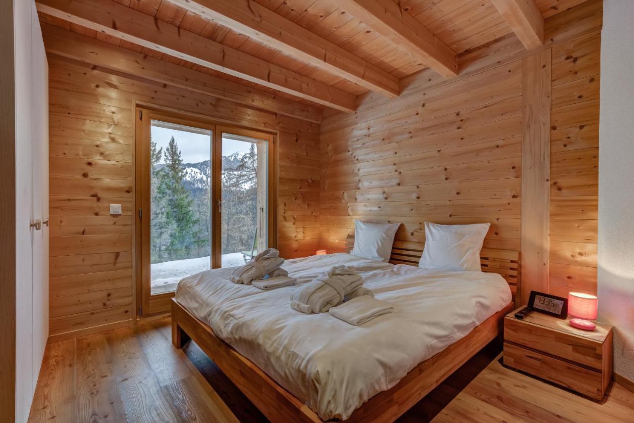 Chalet Flocon De Neige - Jacuzzi - Sauna La Tzoumaz Luaran gambar