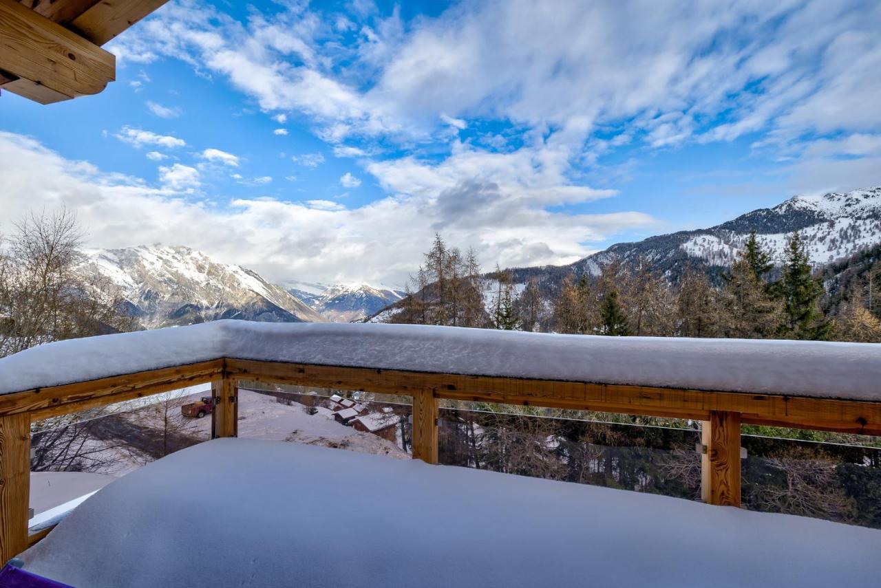 Chalet Flocon De Neige - Jacuzzi - Sauna La Tzoumaz Luaran gambar