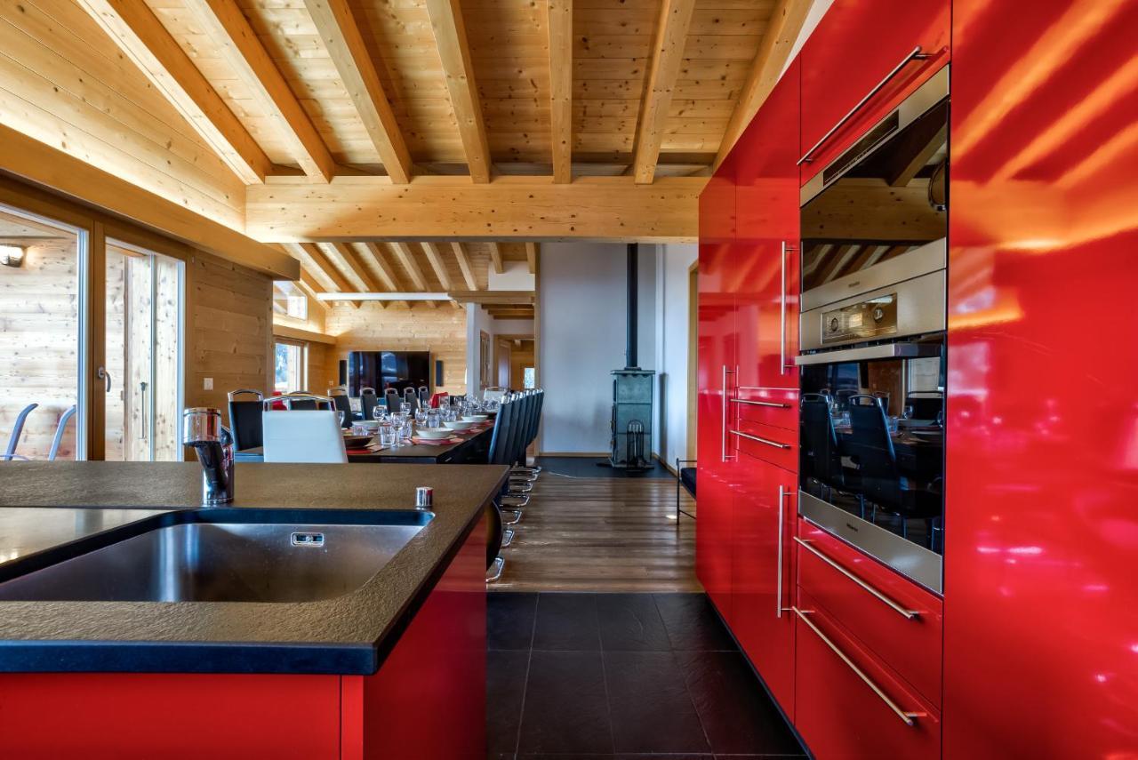 Chalet Flocon De Neige - Jacuzzi - Sauna La Tzoumaz Luaran gambar