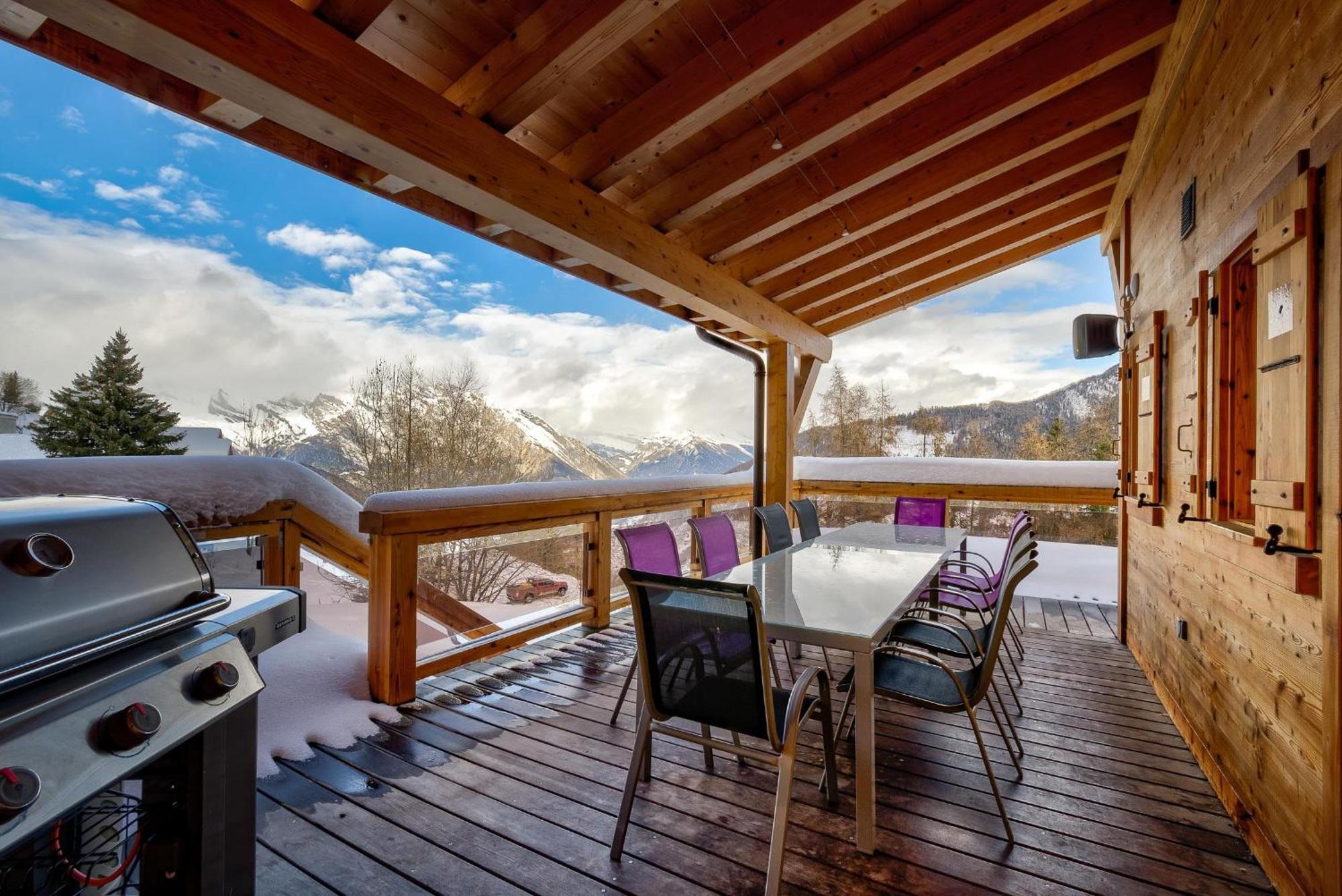 Chalet Flocon De Neige - Jacuzzi - Sauna La Tzoumaz Luaran gambar